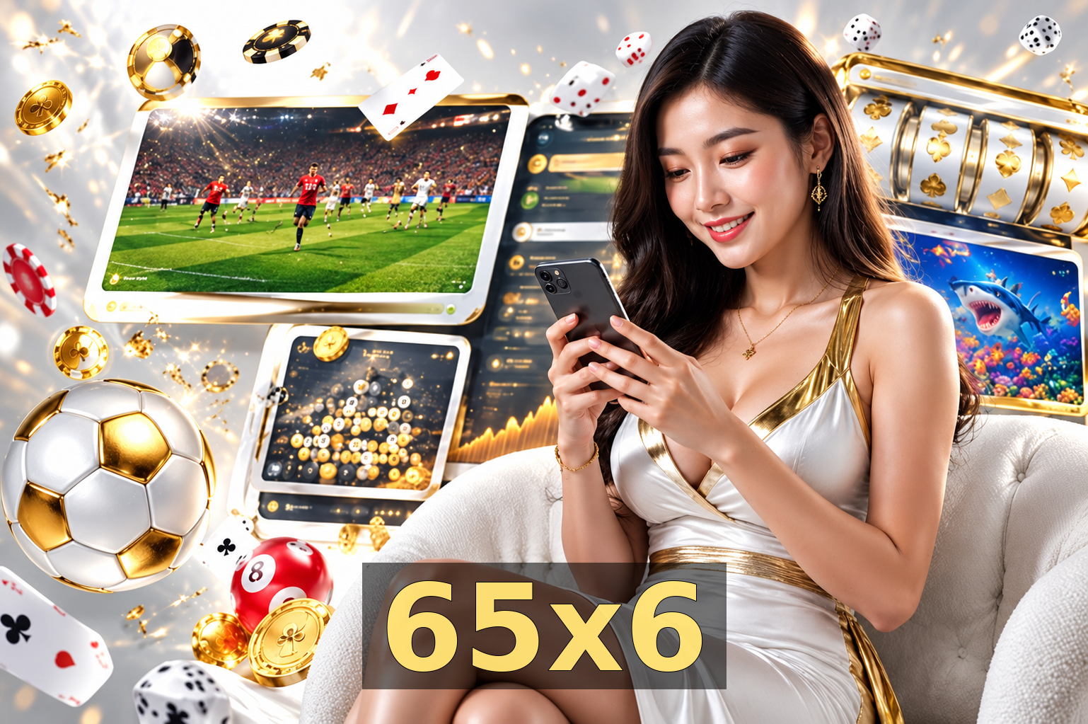 Variedade de jogos disponíveis na plataforma 65x6